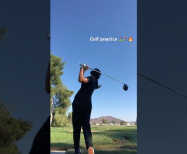 Golf practice ⛳️🏌️‍♀️🔥 #golf #golfswing #golfer #golfgirls #golflife #golfing #golfshorts
