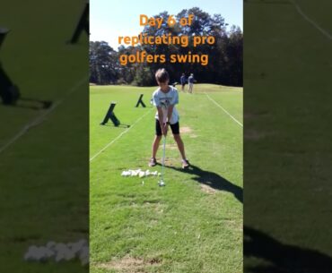 Day 6 of replicating pro golfers swing. Justin Thomas