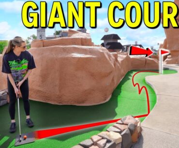 One of the BIGGEST Mini Golf Courses Ever Built!