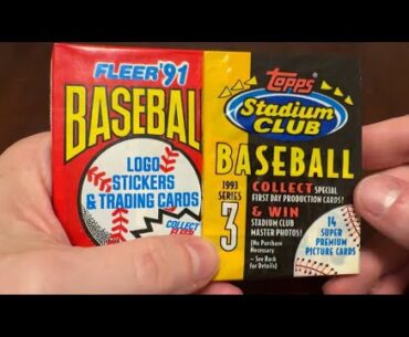 HOF HITTER & “CANT MISS” ROOKIE PITCHER! 1991 Fleer & 1993 Stadium Club #junkwax #baseballcards