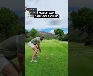 Golf with BABY CLUBS is a different game. Full video on my channel! #golf #shorts