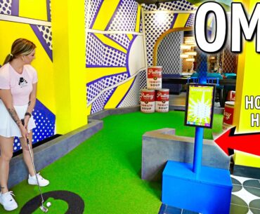 Mind-Blowing ONE OF A KIND Themed Mini Golf Course! - Crazy Hole in One!