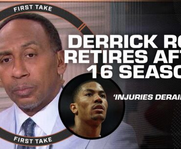 Stephen A. reacts to Derrick Rose's retirement | First Take