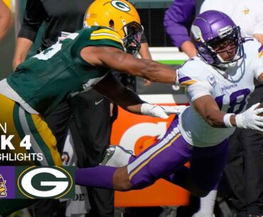 Minnesota Vikings vs. Green Bay Packers Game Highlights | NFL 2024 Season Week 4