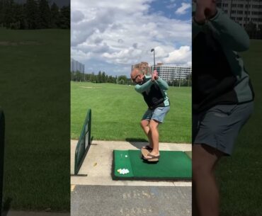 Driving range fun with our new set of balls #golf #pga #pgatour #golfswing #foryou #fyp #balance
