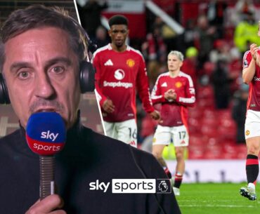 Gary Neville's honest reaction to Man Utd's 'disgusting' first-half performance 👀