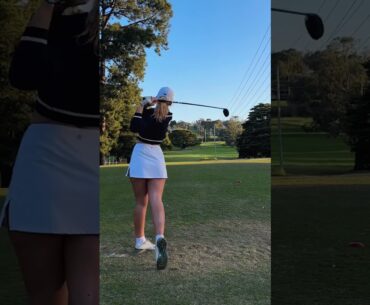 Amazing Golf Swing you need to see | Golf Girl awesome swing | Golf shorts | Grace Hallinan