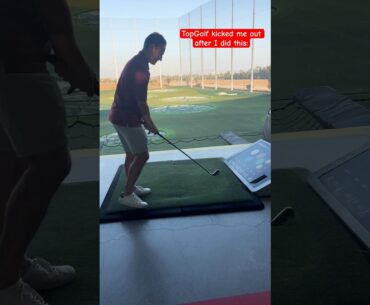 TopGolf did not approve of this. Kicked me out lol #golf #topgolf #tricks #trending #viralshorts