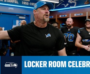 Lions vs. Seahawks postgame locker room celebration