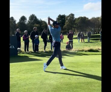 Padraig Harrington 3 Wood Tee Shot Front On Swing - normal speed & slow motion (1/2, 1/4, 1/8), 2024