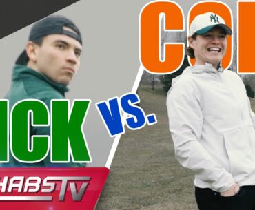 Golf cart ridealong with Cole Caufield and Nick Suzuki