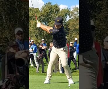 Tom Kim @ The 2024 Presidents Cup in Montreal 🇨🇦 (Face On Swing)