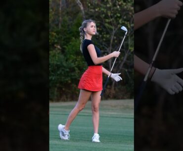 find out what caught this golf girls attention