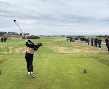 Daniel Hillier Golf Swing Tee Shot Down the Line St Andrews Dunhill Day 4, Hole 3