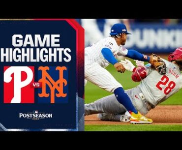 Phillies vs. Mets NLDS Game 3 Highlights (10/8/24) | MLB Highlights