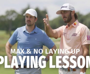 Max Homa vs. Neil from @NoLayingUp | 1-Hole Match Turned Playing Lesson