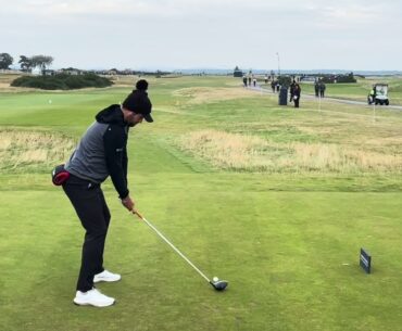 Peter Uihlein Golf Swing Slow Motion Tee Shot St Andrews 2024 3rd Hole (par 4) Dunhill Links Day 4