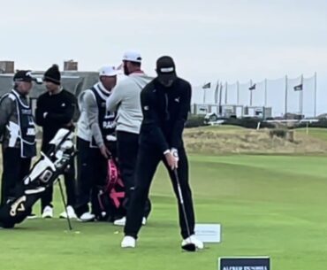Jens Dantorp Driver Swing Face On 2024.. Rahm not paying much attention
