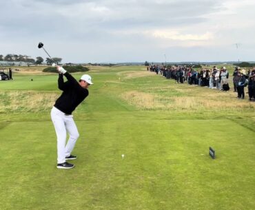 Haotong Li Tee Shot St Andrews Dunhill Links 2024 Day 4 Hole 3
