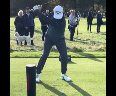 Slow Motion Alex Noren Golf Swing 5 Wood Tee Shot 1/8th Speed, 2024