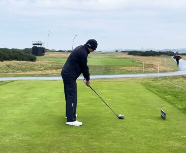 Louis Albertse Driver Swing down the line St. Andrews Dunhill Links 4th round 2024 Hole 13