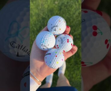 crafty gal meets golfer gal 🤝 doodling on golf balls with sharpies 🤪