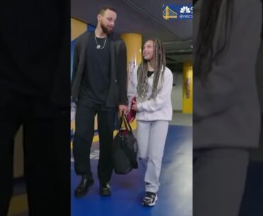 Bring your daughter to work day for Steph Curry 🥹 | NBC Sports Bay Area