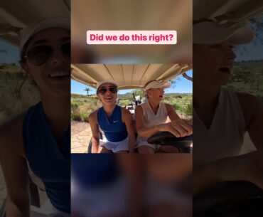 Did we do this right ? #theartofsimplegolf #golf #golfgirls #golfswing