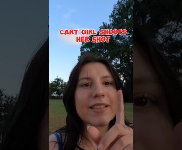 Cart girl swings and misses.  #golf #funny