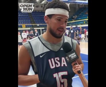 Steph Curry’s warm-up has Devin Booker doing a double take 🤣 #shorts | Open Run