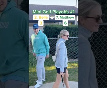 Hole 2, Round 1 Mini Golf Playoffs #1 | #2 Bella vs #7 Matthew #minigolf