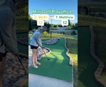 Hole 5, Round 1 Mini Golf Playoffs #1 | #2 Bella vs #7 Matthew #minigolf