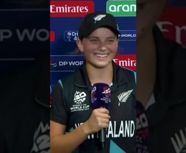 Eden Carson is chuffed #WhiteFerns