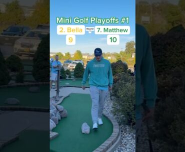 Hole 4, Round 1 Mini Golf Playoffs #1 | #2 Bella vs #7 Matthew #minigolf