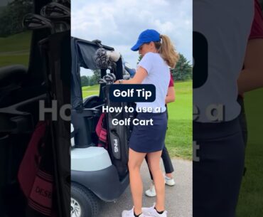 Golf Tip - How to use a Golf Cart #learngolf #golftips