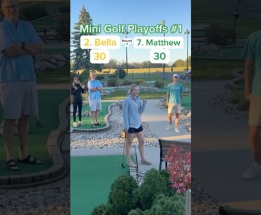 Hole 11, Round 1 Mini Golf Playoffs #1 | #2 Bella vs #7 Tommy #minigolf
