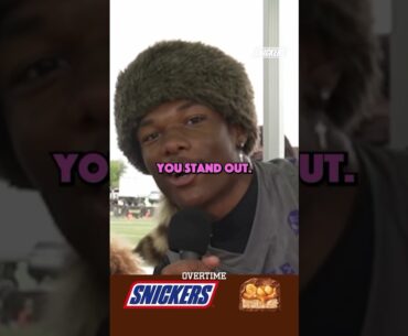 Imma need a tutorial on how you wash the hat 🤔 @SnickersBrand #shorts #football #7v7 #highlights