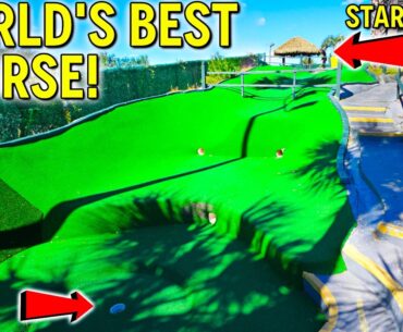 The BEST Mini Golf Course Ever! - INSANE Hole In Ones!