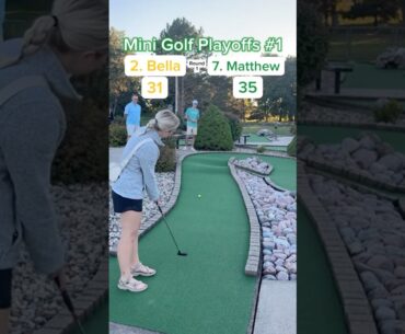 Hole 13, Round 1 Mini Golf Playoffs #1 | #2 Bella vs #7 Matthew #minigolf