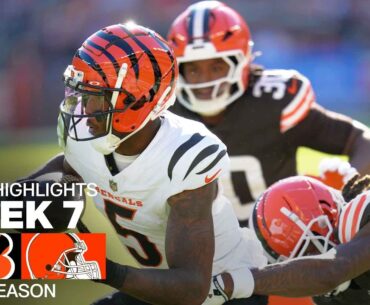 Cincinnati Bengals vs. Cleveland Browns | 2024 Week 7 Game Highlights