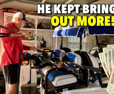 HE HAD A SECRET STASH OF GOLF CLUBS!!!