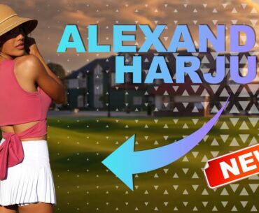 Alexandra Alex Harju balances golf ball in her cleavage and tees in underwear as she teases sexiest