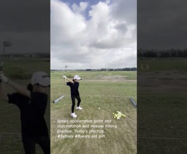 Ellen's swing practice. #golf # Sydney #8year old girl