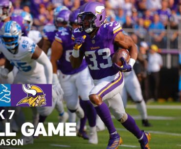 A WILD Battle in Week 7! | Detroit Lions vs. Minnesota Vikings FULL GAME | NFL 2024 Season