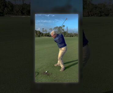A powerful release of the golf club