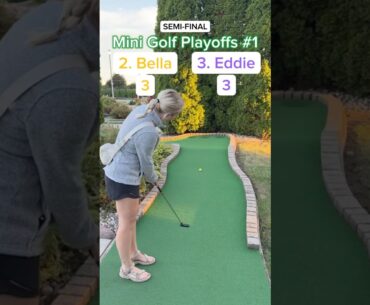 Hole 2, Round 2 Mini Golf Playoffs #1 | #2 Bella vs #3 Eddie #minigolf