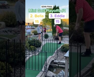 Hole 7, Round 2 Mini Golf Playoffs #1 | #2 Bella vs #3 Eddie #minigolf