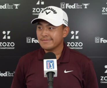 Kevin Yu Thursday Flash Interview 2024 ZOZO CHAMPIONSHIP