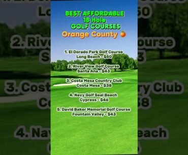 Best and affordable golf courses in Orange County #gggoatgolf #greatestgolfgameofalltime #golf #golf