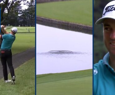 Justin Thomas SKIPS BALL across water at ZOZO CHAMPIONSHIP